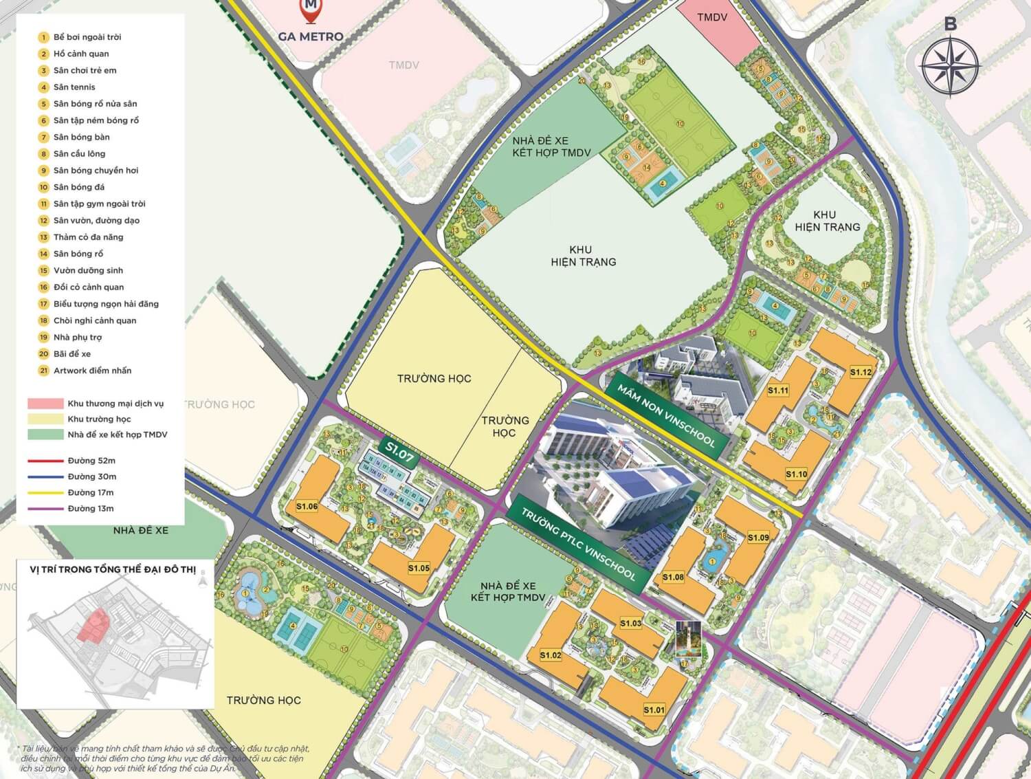 Vị trí Tòa S1.07 Vinhomes Ocean Park.